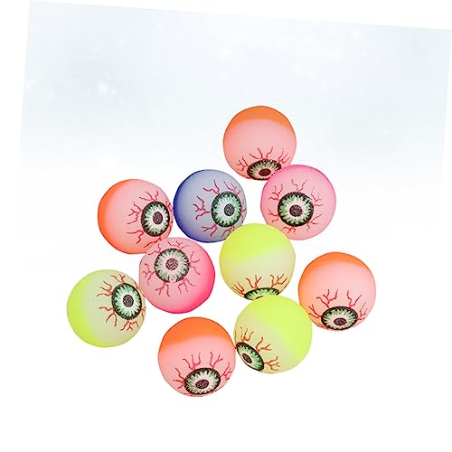 MERRYHAPY 24 Pçs Bola De Salto Para Crianças Brinquedos De Globo Ocular Assustador Halloween Globos