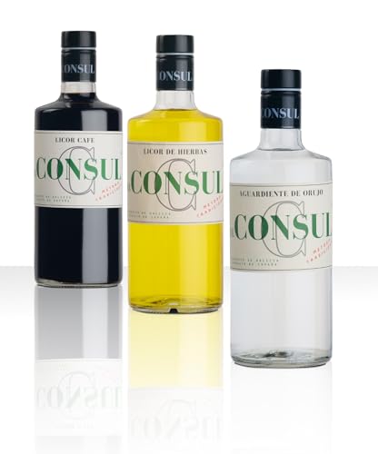 Pack de 3 Botellas Navideño: Orujo de Hierbas, Café Licor de Ourense y Aguardiente Tradicional - Sabor Puro e Intenso, Ideal para Sobremesa y Digestivos, especial navidad, regalo empresa.