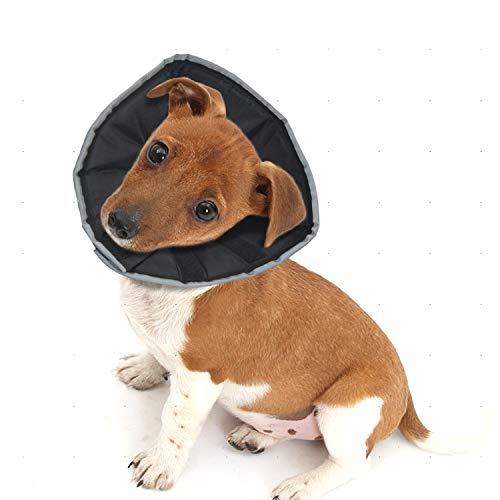E-KOMG Pet Recovery Collar for Surgery with Elastic Loops-Protective Collar for Wound Healing