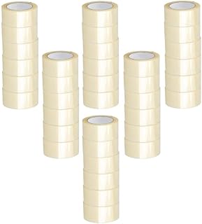 PSBM Packing Tape, 2 Inch x 220 Yards, 36 Pack, Clear, 1.75 Mil, Packaging Tape for Dispenser Refill, Moving, Storage, Shipping