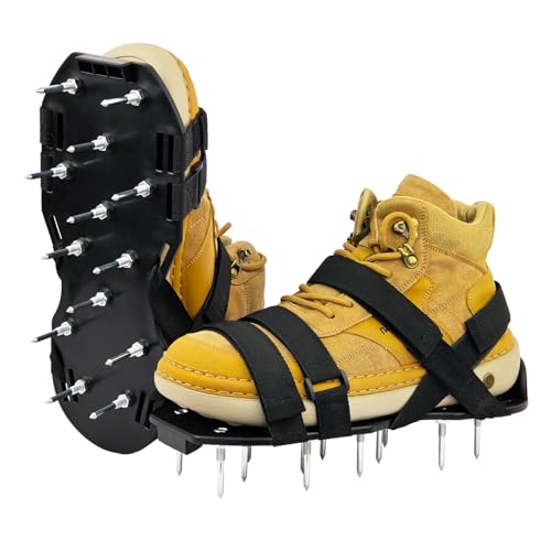 CASUSEN Lawn Aerator Shoes, Aerator Lawn Tool One Size Fits All for Yard Patio Lawn and Garden,...
