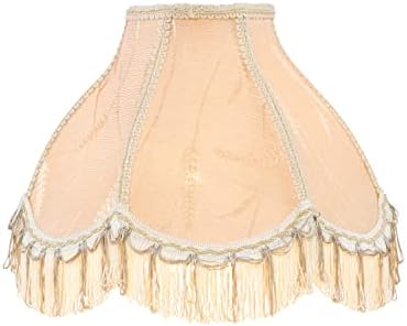 Aspen Creative 30623A, Transitional Handsewn Spider Oatmeal Lamp Shade, Size: 5" Top x 13" Bottom x 9-1/2" Slant