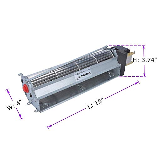Durablow BK BKT GA3650 GA3700 GA3750 Replacment Fireplace Blower Fan Unit for Desa, FMI, Vanguard, Vexar, Comfort Flame Glow, Rotom … (MFB010-B)