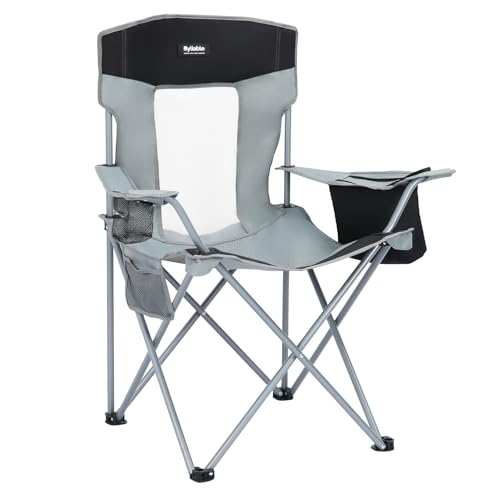 Silla plegable para camping Byliable, ligera, portátil, color gris miniatura 1