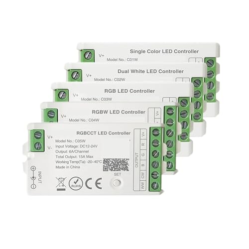 Régulateur LED DC12V-24V variateur de lumière pour bande RGBW CCT