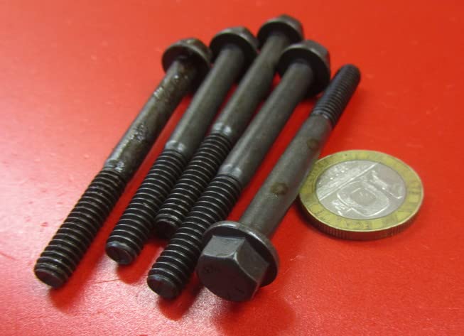 Grade 8 Black Oxide Steel Flange Bolts PT 1/4-20 x 2.50 Length 25 Pcs