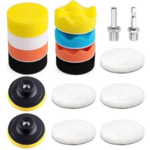 Qeuufieu 80mm Polierschwämme Pads, 17 Stück Set