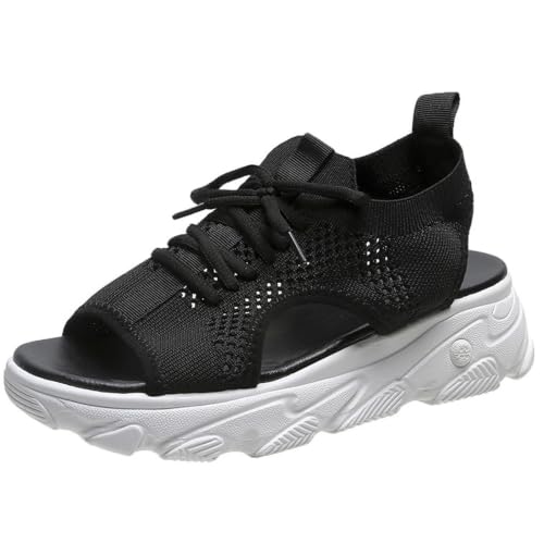 Sandales orthopédiques femme à bout ouvert et lacets confortables pour l'été