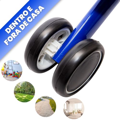 Bicicleta‎‎ Andador‎‎ Tico-Tico‎‎ De‎‎ Equilíbrio‎‎ Sem‎‎ Pedal‎‎ Infantil‎‎ 4‎‎‎ Rodas‎ (Azul)