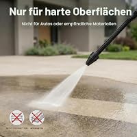 MoPei Turbo Dreckfräse Hochdruckreiniger | Rotierende Hochdrucklanze mit Kegelstrahl | 2 Adapter für Karcher K2–K7 & LAVOR | Für Beton, Stein & Pflaster, 160 Bar – Ansicht 6