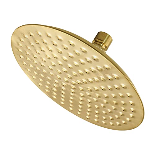 Kingston Brass K136A7 Shower Scape 7-3/4-Inch Round Raindrop Brass Shower Head in Brushed Brass