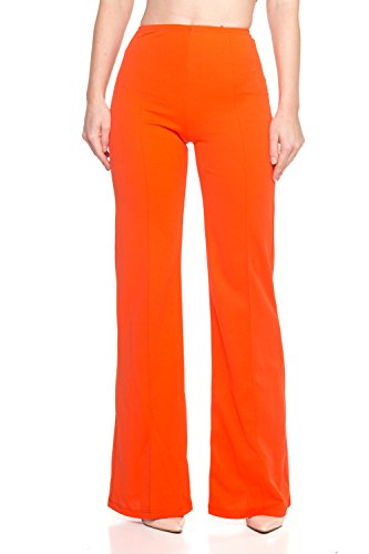 Women's Junior Plus J2 Love High Waist Bell Bottom Flare Pants, 2X, Orange