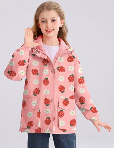 Avoogue Toddler Rain Jacket Windbreaker Lined Raincoat Waterproof Hooded Lightweight Rain Coats With Pockets 4-12T - Image 4