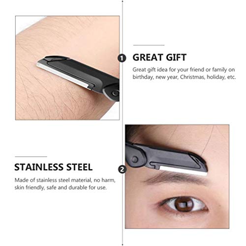 Minkissy 4Pcs Sobrancelha Conjunto de Ferramentas Profissional Conjunto de Lâmina Da Sobrancelha Esc