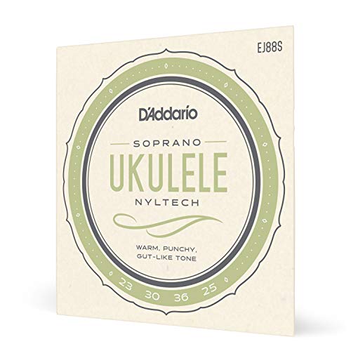 Cuerdas para ukelele soprano D'Addario, Nyltech, EJ88S, juego de 4 cuerdas, paquete de 1