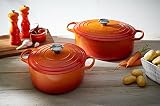 Le Creuset Signature Enamelled Cast Iron Round Casserole Dish With Lid, 26 cm, 5.3 Litre, Volcanic, 21177260902430 - 11