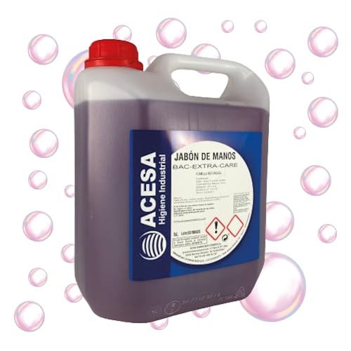 ACESA - Jabón de Manos Líquido Antibacteriano con Aroma a Lavanda | 5 Litros | Hidratante y Dermoprotector para el Hogar y Negocios