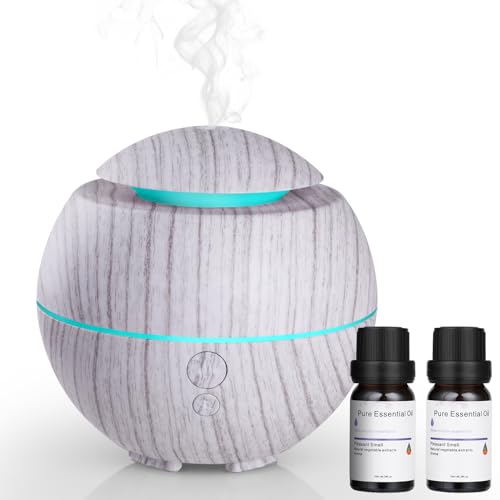 Simpeak 180ml Essential Oil Diffuser Humidifiers for Bedroom, Ultrasonic Aroma Diffuser, Waterless Automatically Shut-off, Air Humidifier with Colorful Cycling Light