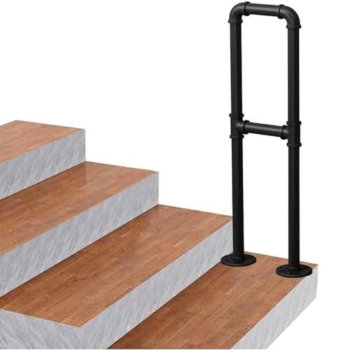 Barre di sicurezza antiscivolo a forma di U per scale per anziani per interni ed esterni, 55 cm, supporto in ferro resistente per gradini e soffitte