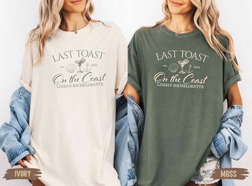 Custom Bachelorette Shirt, Last Toast On The Coast Shirt, Beach Bachelorette Shirt, Bridal Party Tee, Country Club, Comfort Colors4