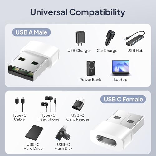 Basesailor für iPhone 17 16 Auto Ladegerät Adapter 3Pack,USB C Buchse auf USB Stecker Konverter Typ C Netzteil Ladekabel für Apple 17e 16e 15 Pro Max,iWatch 11,iPad Air Mini,Airpods Pro 3,Galaxy S26