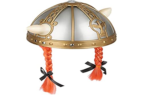 Espa Casque gaulois Aigle avec nattes Rouges Enfant - Rouge - Taille Unique