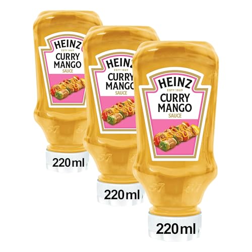 Heinz Salsa Curry Mango Bocabajo 220ml (Paquete de 3)