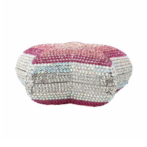 Image of Women Rhinestone Star Shape Clutch Purse Unique Crystal Evening Bag Luxury Chain Handbag for Wedding Cocktail Party | Rhinestone