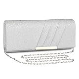 UBORSE Bolso de Noche para Mujer Embrague de la Tarde Bling Glitter Purse Monedero de la Boda Cartera de Mano Bolsos de Cadena Monedero para Boda Novia Ceremonia Banquete Cocktail de cóctel,Dorado