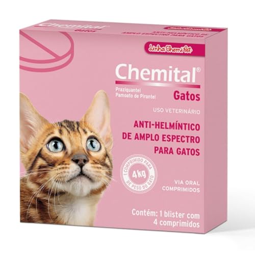 CHEMITEC Chemital Cats Anti-Helmíntico De Amplo Espectro Para Gat...