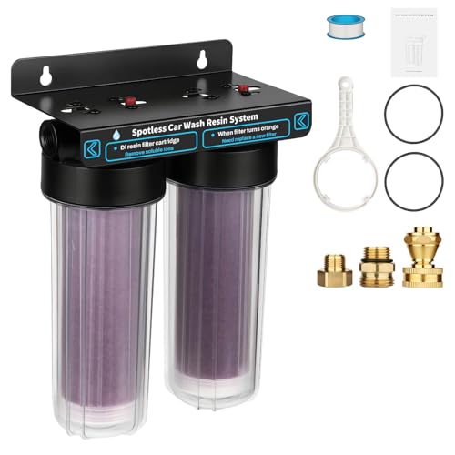 SEICETEC Spotless Water System for Car Wash Deionized Water System with Mixed Bed Resin Spot Free Final Rinse Only No Towel Drying DI Water Filter for Cars RVs & Motorcycles