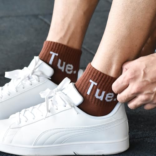 Days of The Week Socks, Men & Women, Weekdays Quarter Length Socks for Daily Gym, Running, Exercise, Novelty Fun3