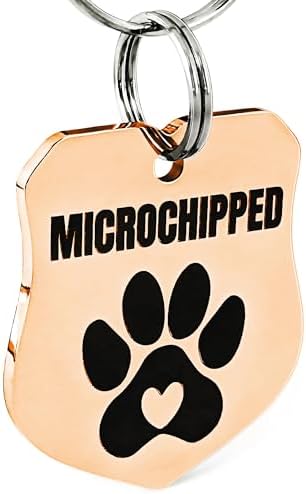 Etiqueta universal para animais de estimação com microchip, notaç...