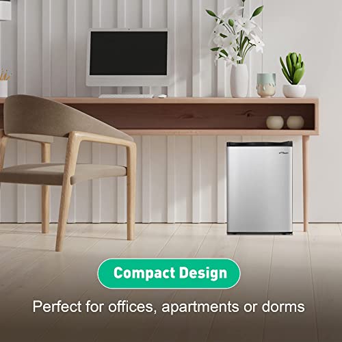 Clarfey Mini Fridge With Freezer, Compact Refrigerator With Reversible Door, Adjustable Legs, Adjustable Thermostat Control, Small Fridge Perfect For Home/Dorm/Office/Apartment, 2.6 Cu.ft. #TOP1