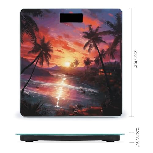 Balanza Digital para Baño con Diseño Tropical Colorido miniatura 2
