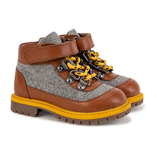 Botines bicolores de piel con diseño de piel de vacuno Cover