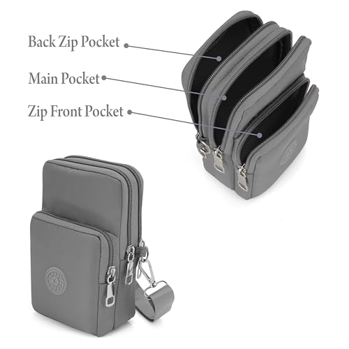 Image of JI Crossbody Phone Bag for Women Mini Wallet Bags with Adjustable Shoulder Strap Wallet Clutch Bag for Girls Zipper Phone Pouch Handbag