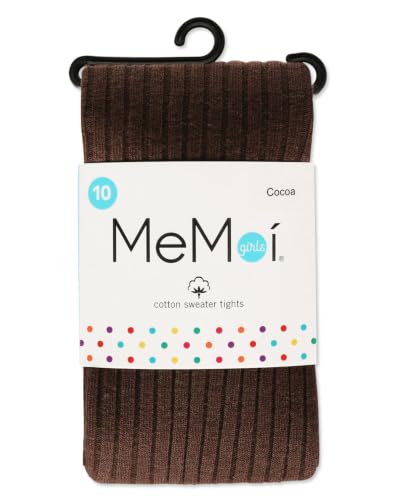 Image of MeMoi Girls Ribbed Cotton Blend Sweater Tights