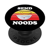Funny Send Noods Retro-Geschenk Ramen Misu Pho Parodie Geschenk PopSockets mit austauschbarem PopGrip