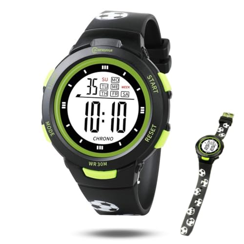 FAMU Land Reloj Digital Niño Futbol. Sumergible. Alarma. Cronómetro. De 5 6 7 8 9 10 Años – Correa de Silicona con Balón de Fútbol Pequeños Futbolistas – Soccer Watch (Negro) FAMU Land Reloj Digital Niño Futbol. Sumergible. Alarma. Cronómetro. De 5 6 7 8 9 10 Años – Correa de Silicona con Balón de Fútbol Pequeños Futbolistas – Soccer Watch (Negro)