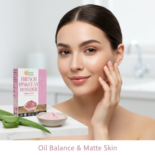 Image of Herbs Botanica French Pink Clay /Rose Clay Powder Montmorillonite Kaolin Clay Powder Healing Clay for Face Mask Skin Care Detox, For Soap Making Clay French Skincare150 gms / 5.3 oz