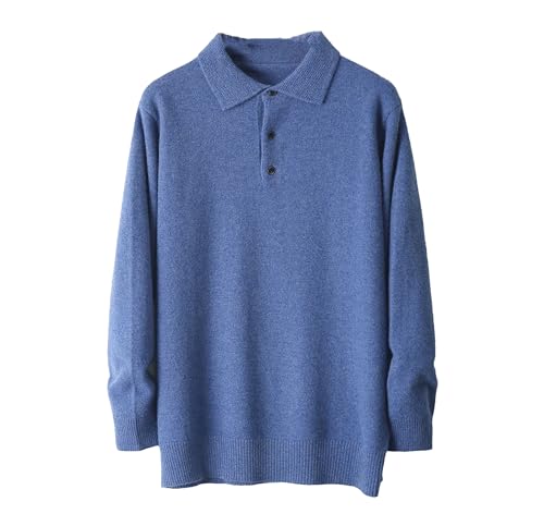Dcvmvmn Men's Wool Warm Sweater Winter Knitted Pullover Casual Loose Large Size Jumper Blue