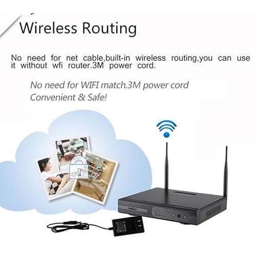 Image of PNP 920P Wireless 4-Channel HD NVR Kit with 4 Outdoor /Indoor IP65 Waterproof IP Security Cameras Upto 100mtrs, 2.4G Wi-Fi Support, 920P HD