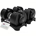 BRAINGAIN 15 in 1 Adjustable Dumbbells 24kg Pair, Quick Change Weights, Space Saving Home Gym Set, Secure Locking System, Non Slip Grip, Includes Storage Dock