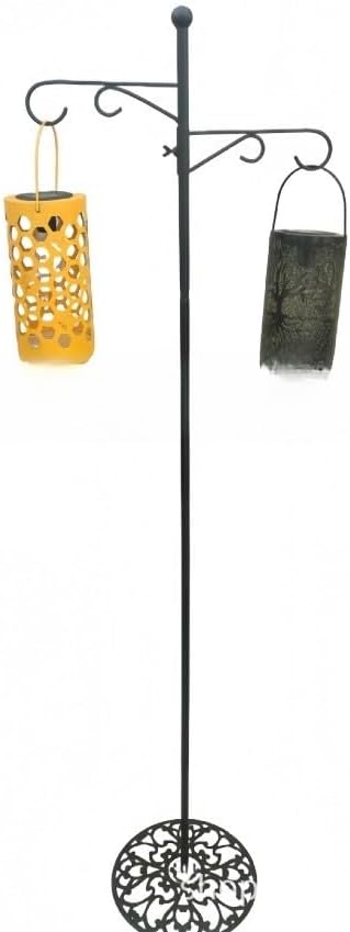 46-Inch Iron Shepherd Hook for Garden Lights Wedding Decor Outdoor Lanterns and Flower Baskets with Rust-Proof Finish