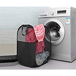 2 pop-up Laundry Hampers，Foldable mesh Laundry Baskets (Each with 2 Reinforced Handles), Blue …… - Image 2