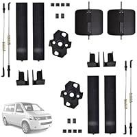 Twowinds Reparaturset für Seitenfenster, Linke und Rechte Seite, Fenstergriff Kompatibel mit VW T5 Transporter Caravelle Multivan (2003-2015) T6 (ab 2015) 7H0847781B (2 sätze) Schwarz