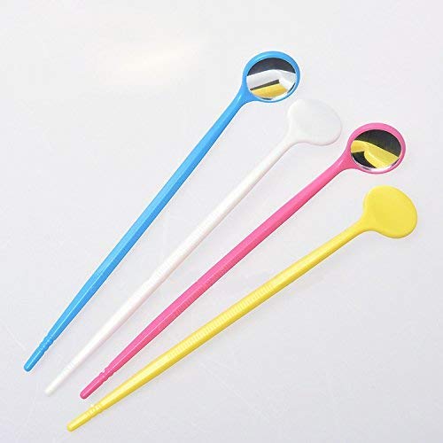 Mike Dental Lot de 100 miroirs jetables colorés en plastique