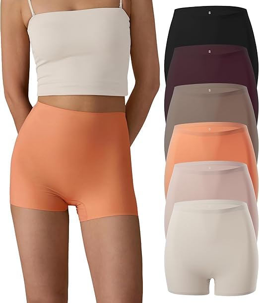 louryn koulyn Boyshorts Panties for Women Seamless Soft Boy Shorts Underwear Short Boxer Briefs Anti Chafing Multiple Pack-picture-29