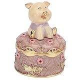 Regalos exquisitos: las figuras de cerdo coleccionables están empaquetadas en una hermosa caja de regalo dorada para regalar a familiares y amigos en aniversarios, cumpleaños, día de San Valentín, Navidad y más.